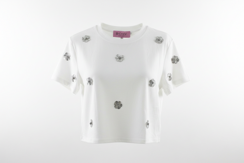 Blusa con Flores de Pedrería