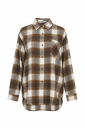 Camisa a Cuadros con Detalles Brillantes