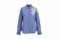Camisa de Rayas con Bordado Floral