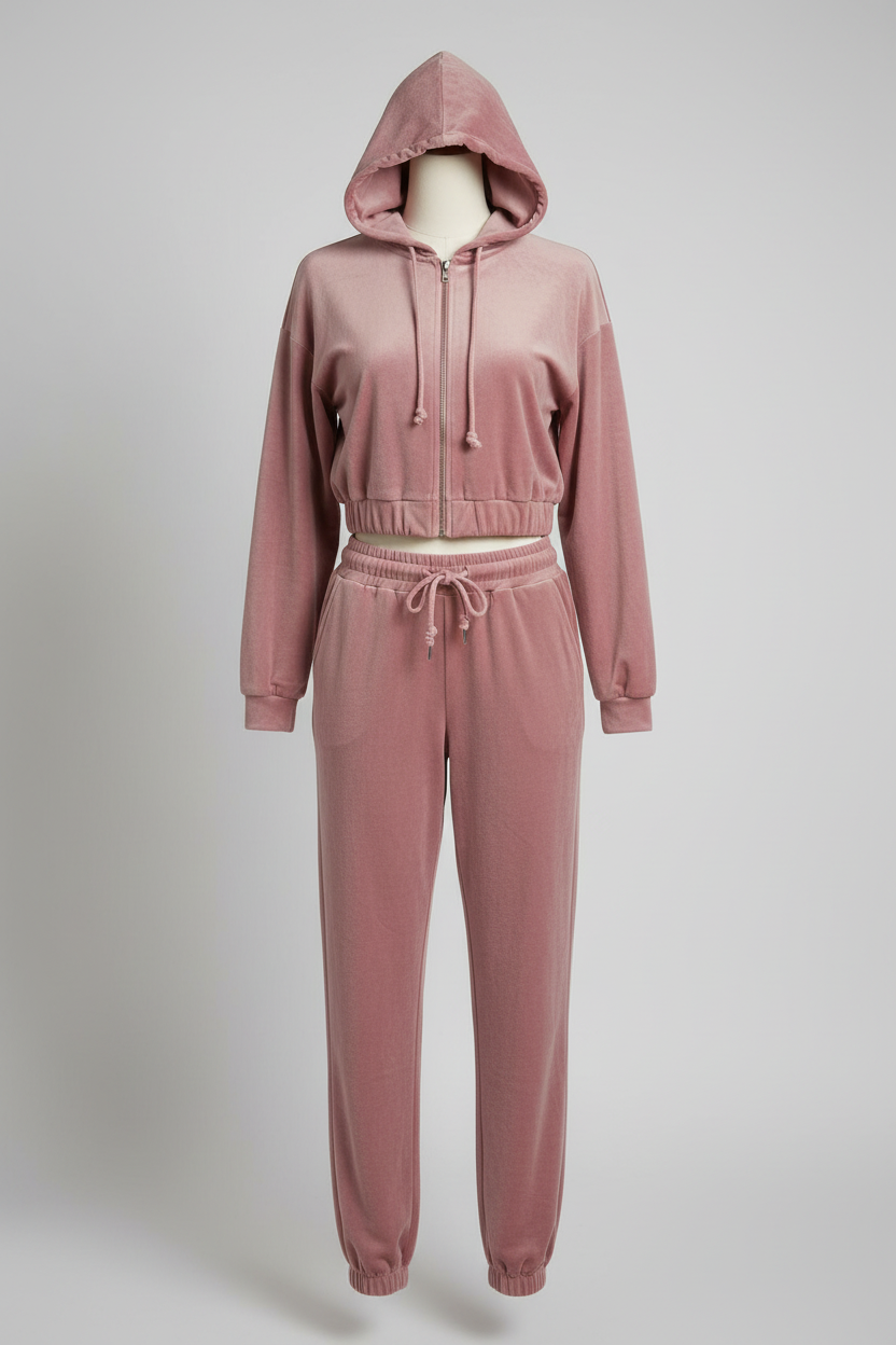Conjunto Deportivo con Capucha Aterciopelado