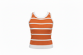 Crop Top de Rayas Horizontales Sin Mangas con Tirantes Delgados