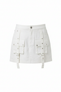 Minifalda cargo blanca