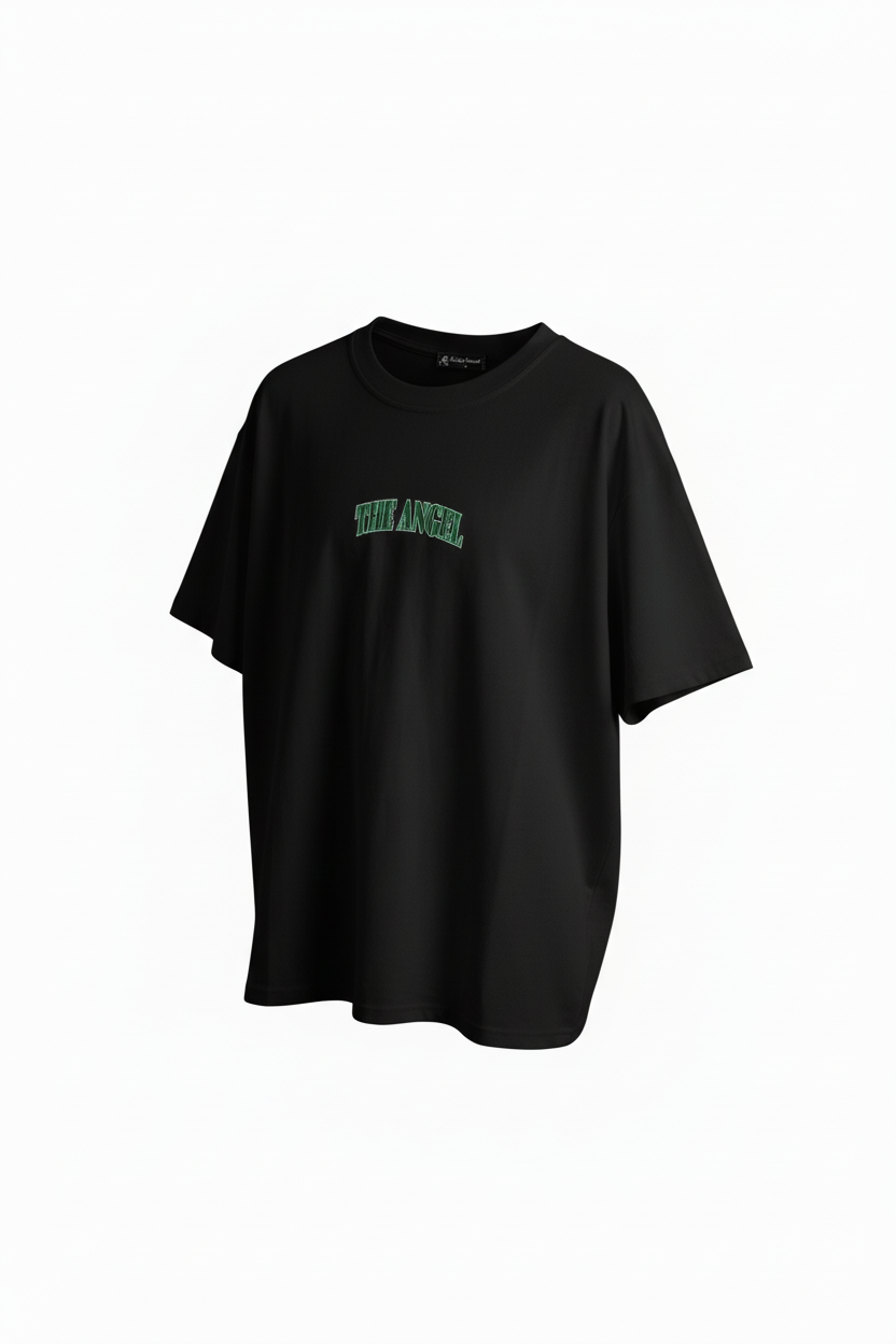 Playera negra The Angel - vista frontal