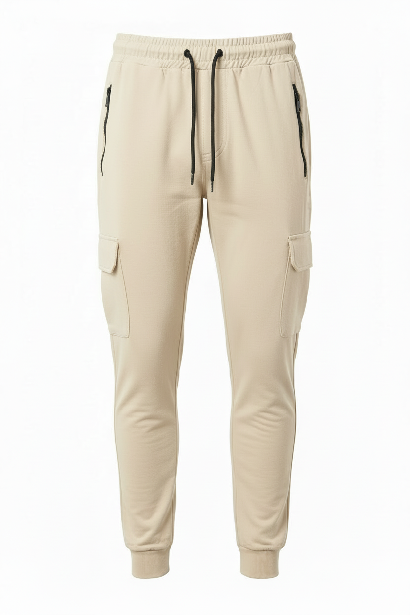 Joggers cargo crema sin solapas