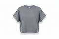 Sudadera Crop de Manga Corta con Puños Enrollados